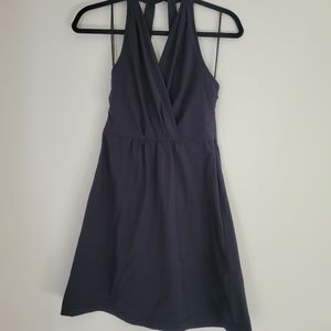 Black halter top Athleta dress knee length